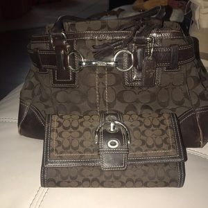 Coach purse and wallet.
